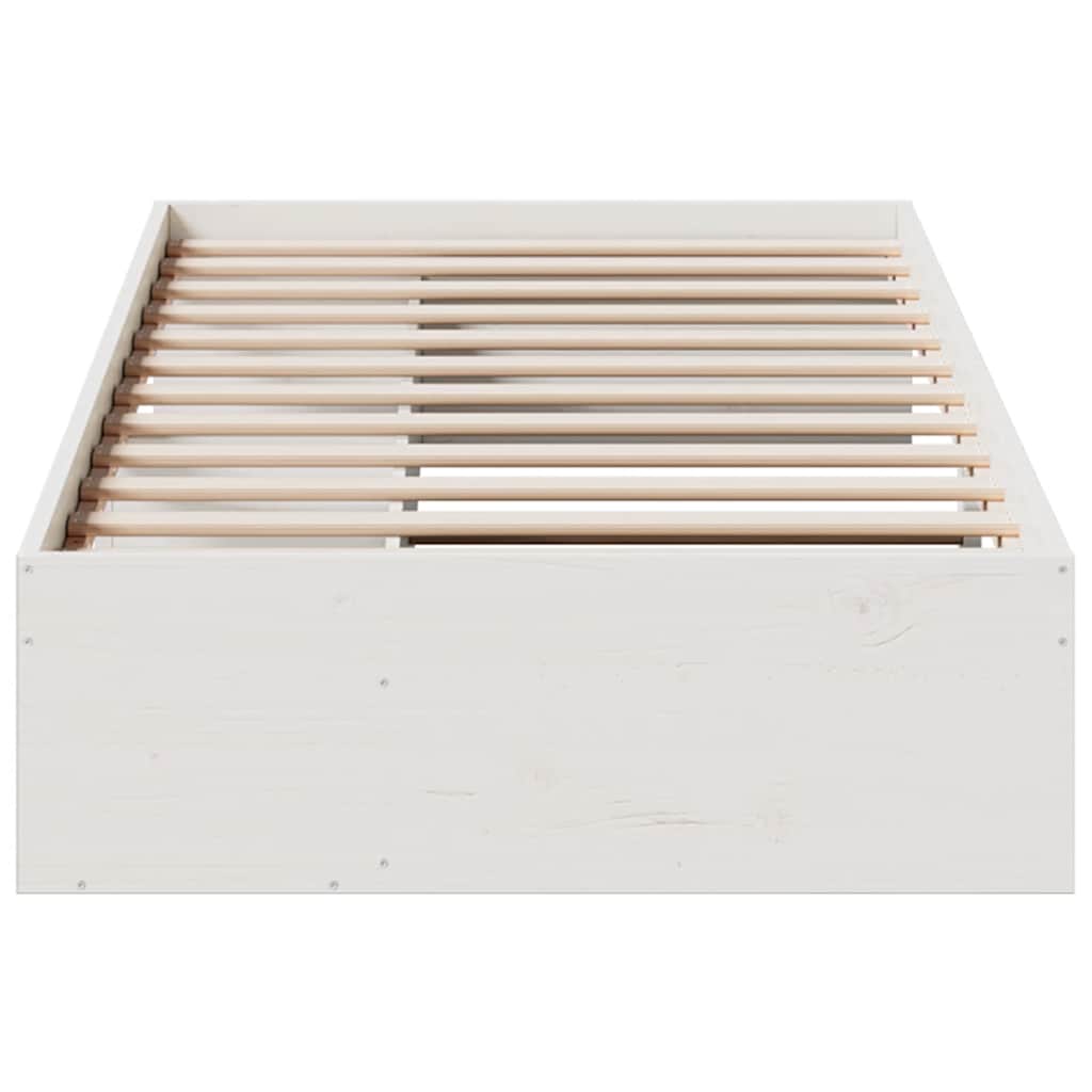 vidaXL Day Bed without Mattress White 75x190 cm Solid Wood Pine