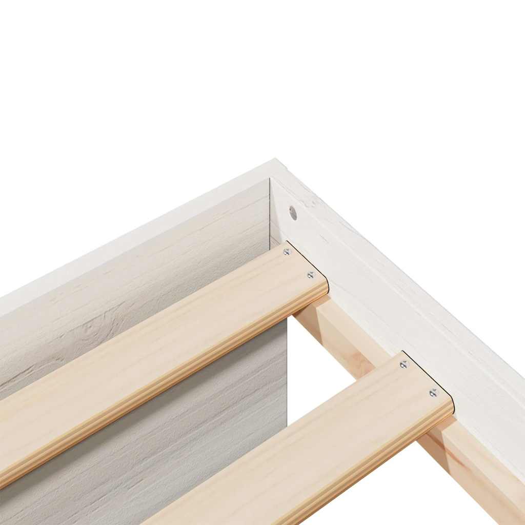 vidaXL Day Bed without Mattress White 75x190 cm Solid Wood Pine