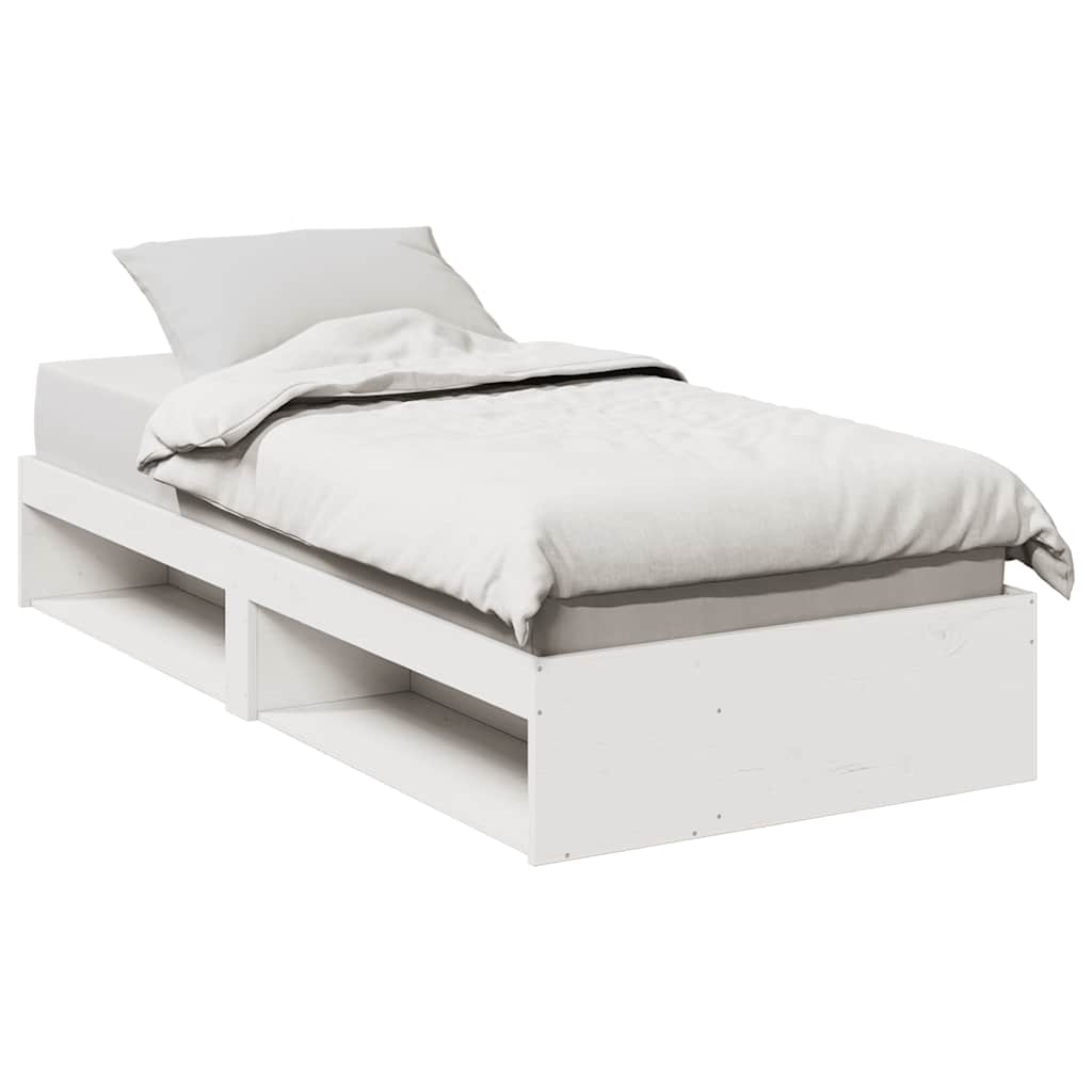 vidaXL Day Bed without Mattress White 75x190 cm Solid Wood Pine