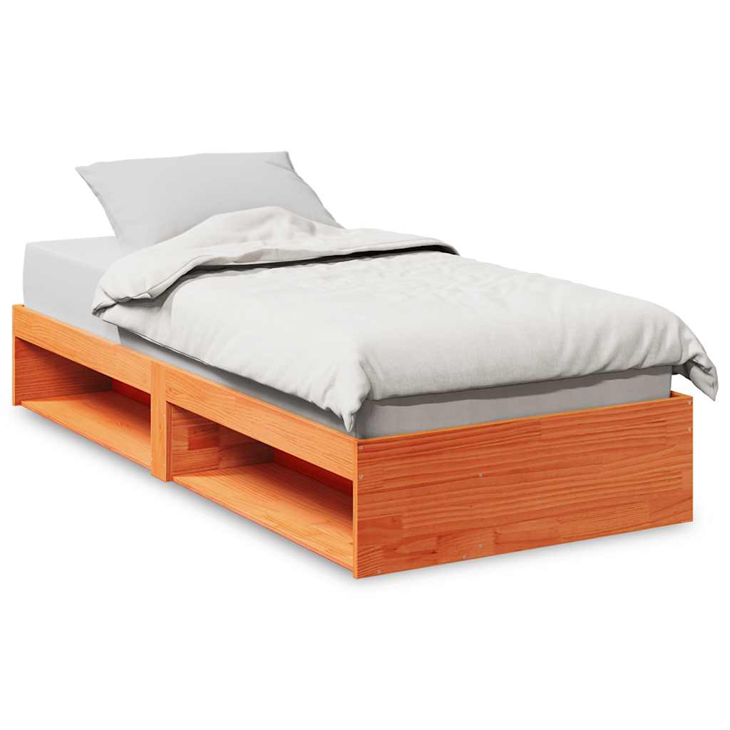 vidaXL Day Bed without Mattress Wax Brown 75x190 cm Solid Wood Pine