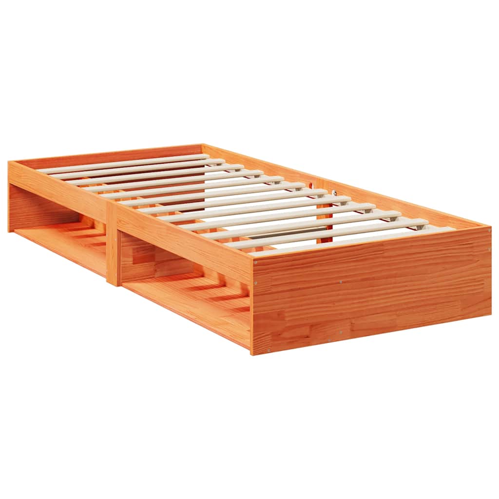 vidaXL Day Bed without Mattress Wax Brown 75x190 cm Solid Wood Pine