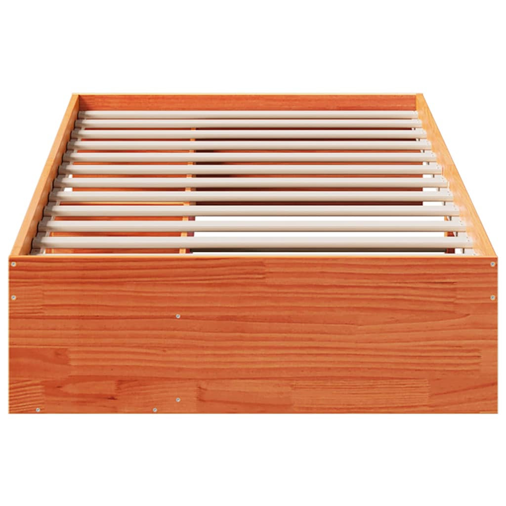 vidaXL Day Bed without Mattress Wax Brown 75x190 cm Solid Wood Pine