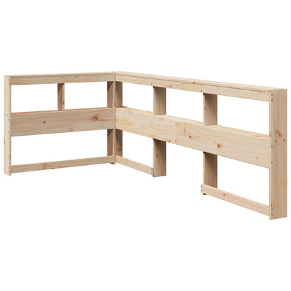 vidaXL Bookcase Headboard L-Shaped 80 cm Solid Wood Pine