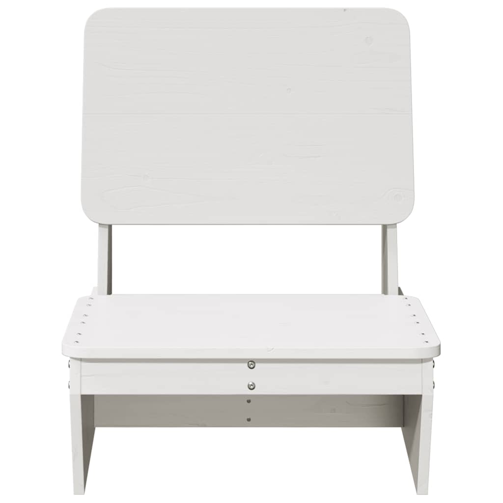 vidaXL Garden Chair | White | Solid Pine Wood | Standard | Durable