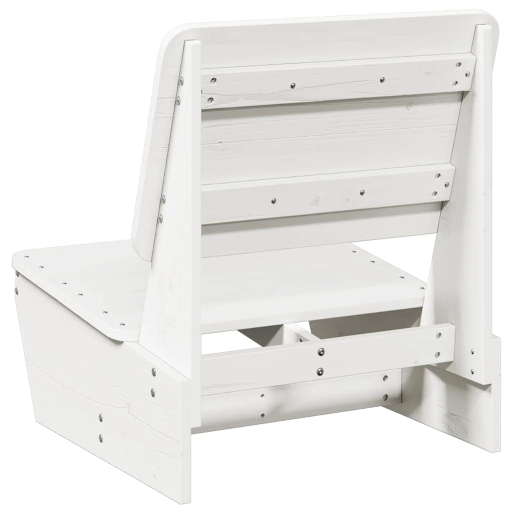 vidaXL Garden Chair | White | Solid Pine Wood | Standard | Durable