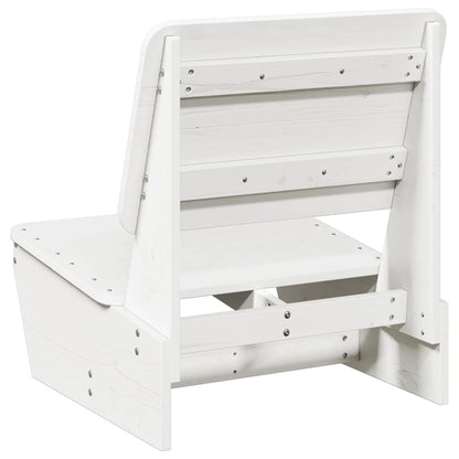 vidaXL Garden Chair | White | Solid Pine Wood | Standard | Durable