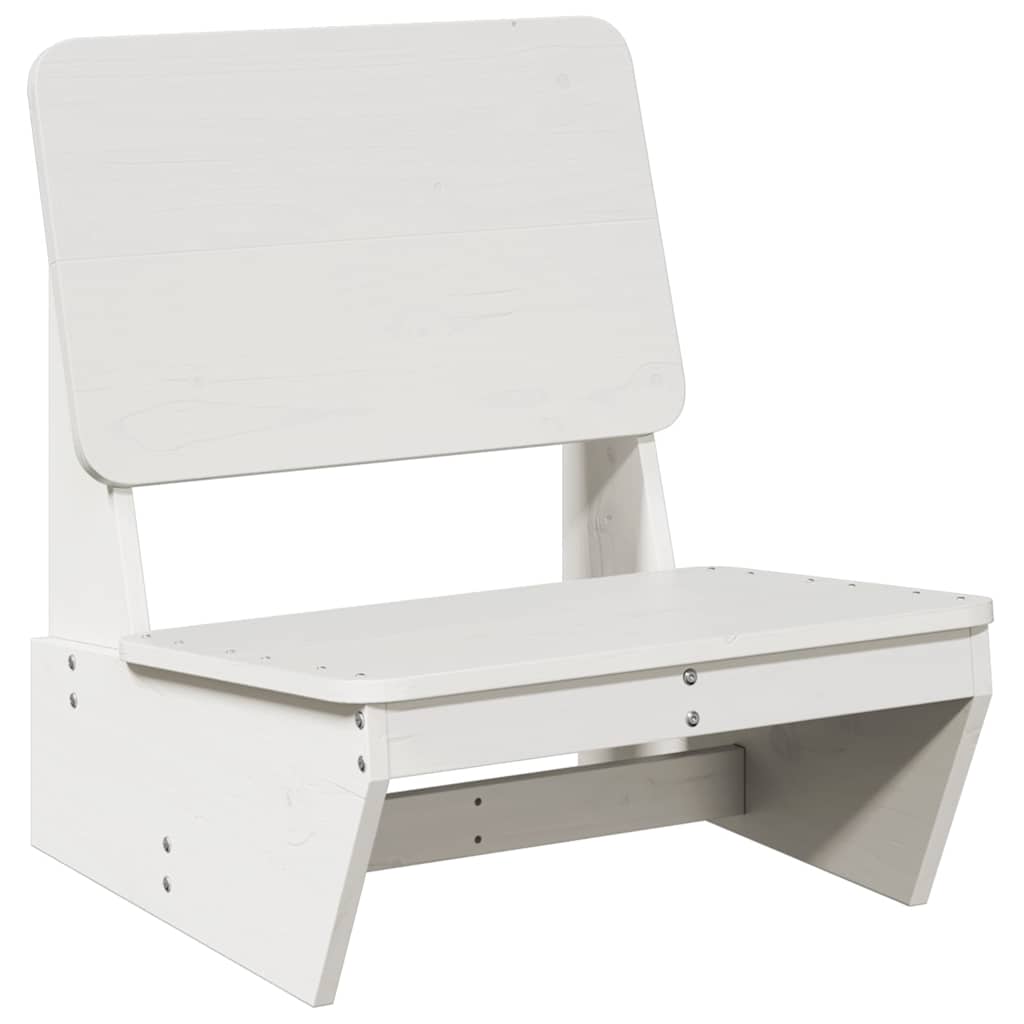 vidaXL Garden Chairs 2 pcs White 60x64x70.5 cm Solid Wood Pine