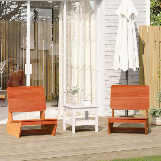 vidaXL Garden Chairs 2 pcs Wax Brown 60x64x70,5 cm Solid Wood Pine