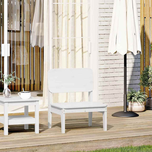 vidaXL Garden Chair White 60x52,5x72 cm Solid Wood Pine