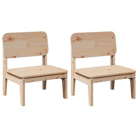 vidaXL Garden Chairs 2 pcs 60x52,5x72 cm Solid Wood Pine