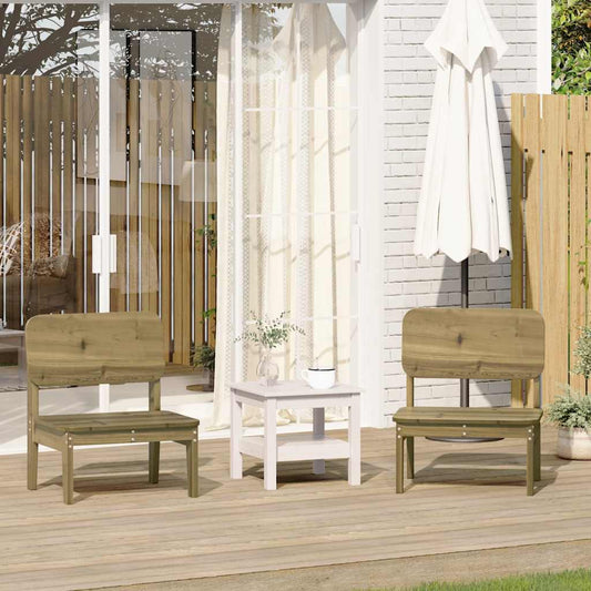 vidaXL Garden Chairs 2 pcs 60x52,5x72 cm Impregnated Wood Pine