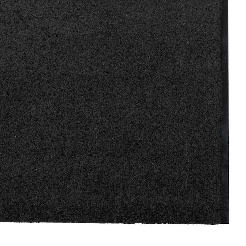 vidaXL Doormat Black 120 x 350 cm 100% Polyamide