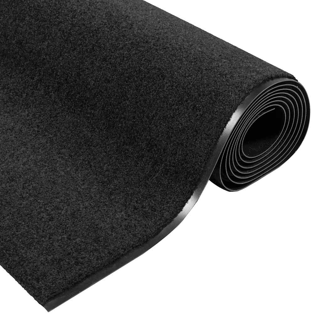 vidaXL Doormat Black 120 x 350 cm 100% Polyamide