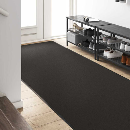 vidaXL Doormat Black 120 x 350 cm 100% Polyamide