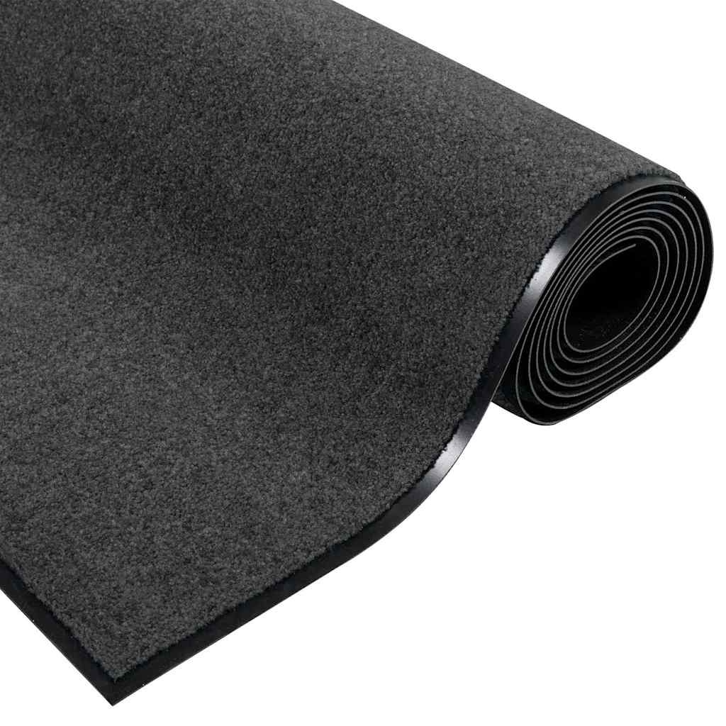 vidaXL Doormat Anthracite and Black 120 x 250 cm Polyamide and PVC