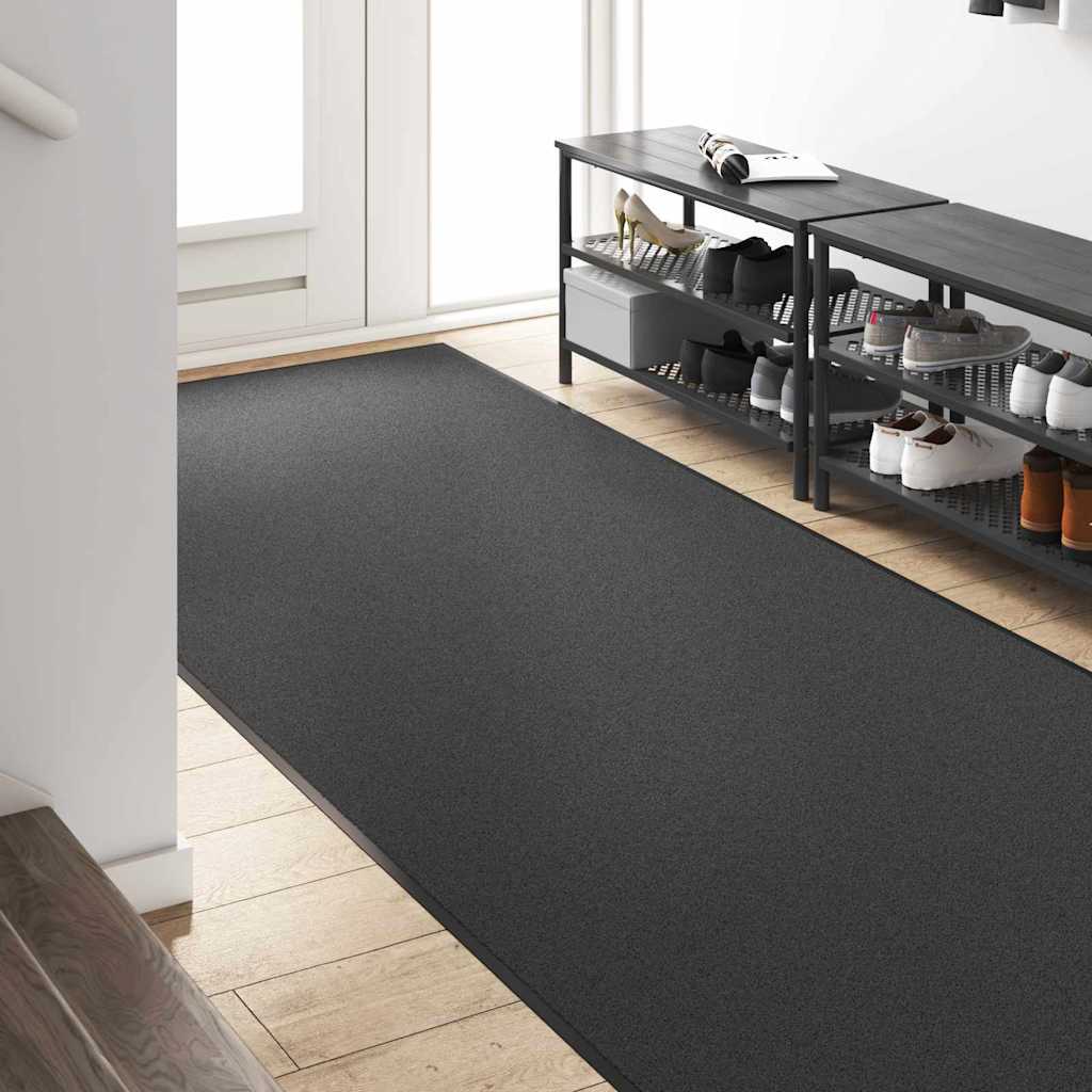 vidaXL Doormat Anthracite and Black 120 x 250 cm Polyamide and PVC