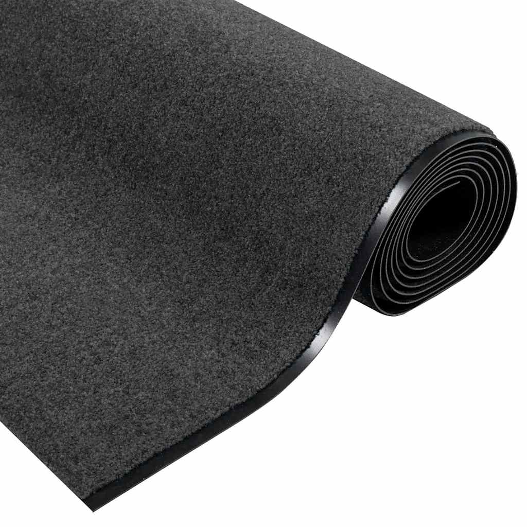 vidaXL Doormat Anthracite and Black 120 x 350 cm Polyamide and PVC