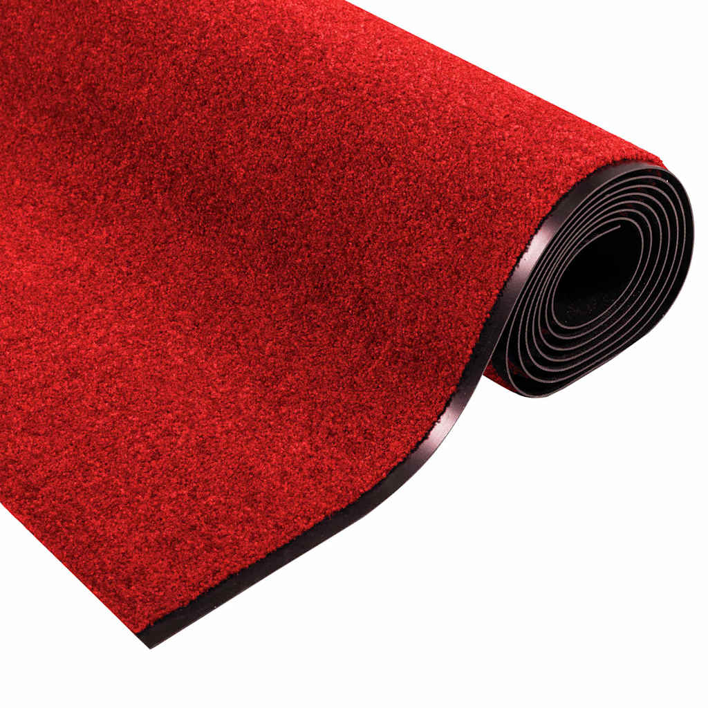 vidaXL Doormat Other Red and Black 120 x 400 cm Polyamide and PVC
