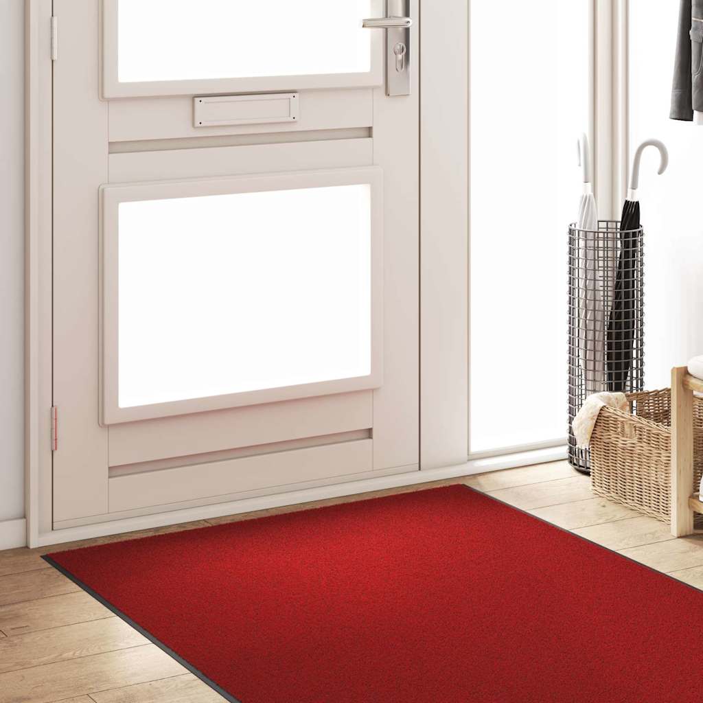 vidaXL Doormat Other Red and Black 120 x 400 cm Polyamide and PVC