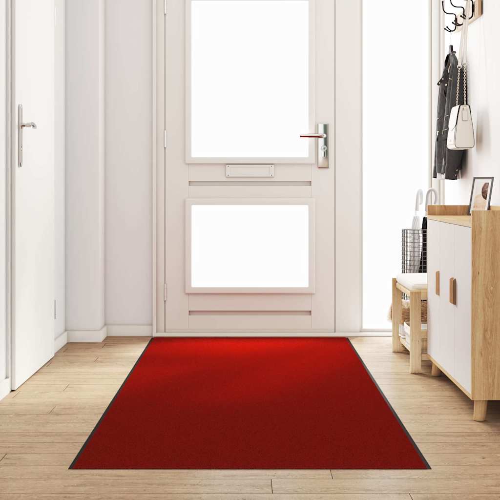 vidaXL Doormat Other Red and Black 120 x 400 cm Polyamide and PVC