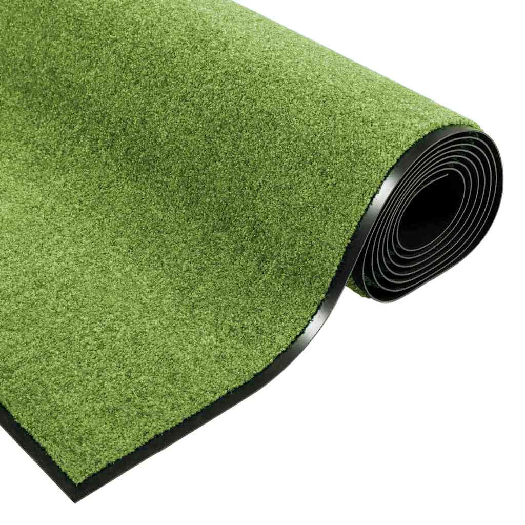 vidaXL Doormat Other Green and Black 120 x 250 cm Polyamide and PVC