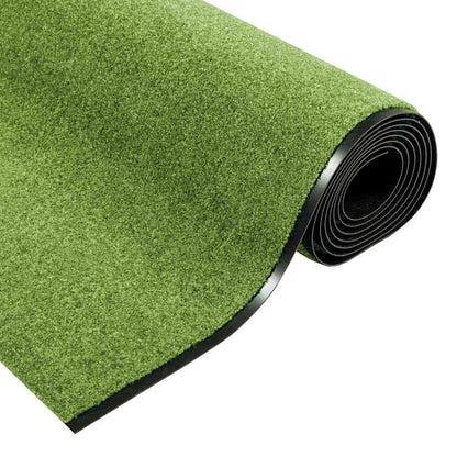 vidaXL Doormat Green and Black 120 x 400 cm 100% Polyamide