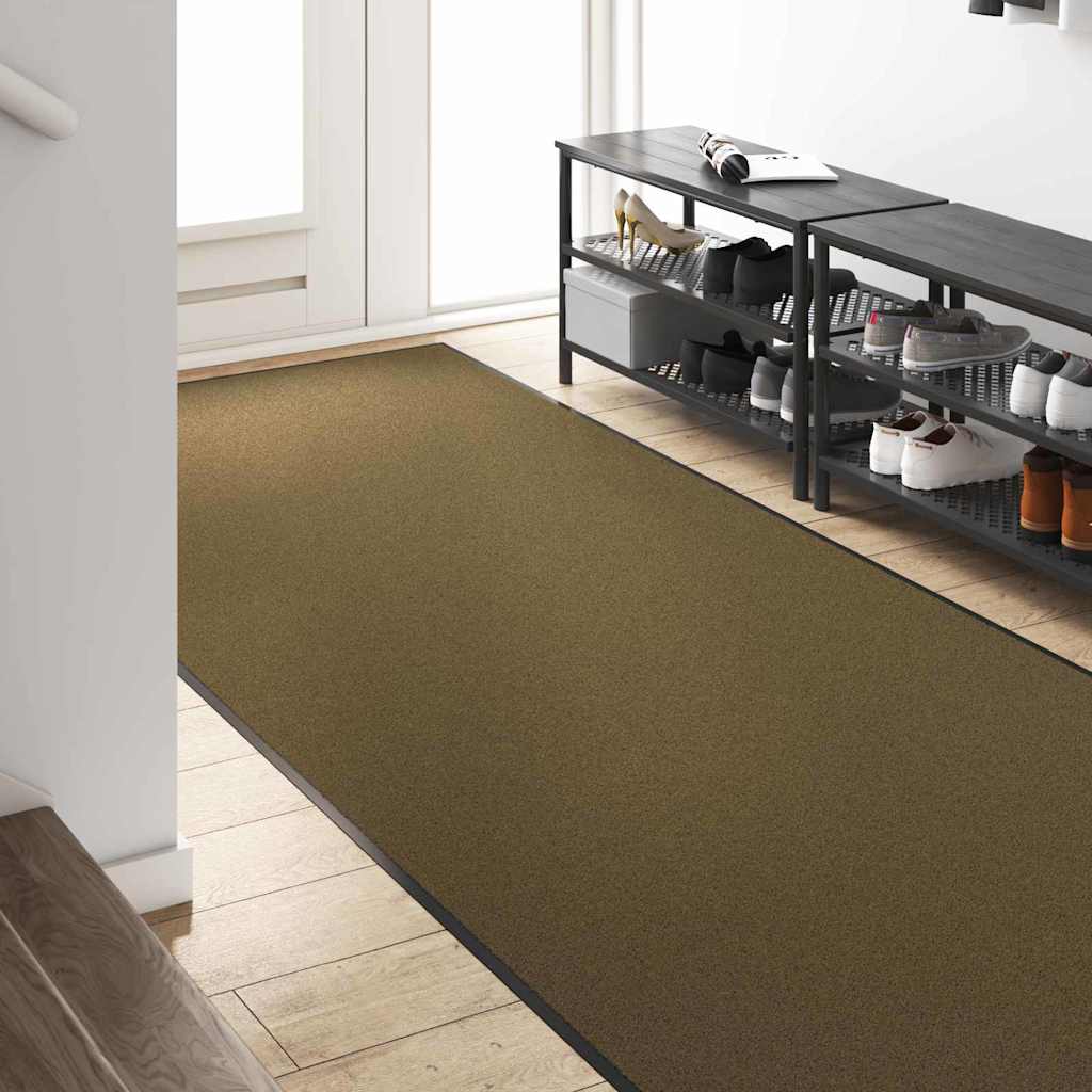 vidaXL Doormat Other Brown and Black 120 x 300 cm Polyamide and PVC