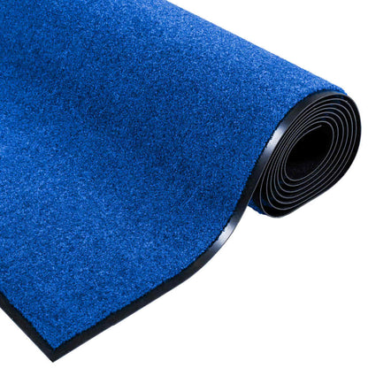 vidaXL Doormat Blue and Black 120 x 250 cm 100% Polyamide