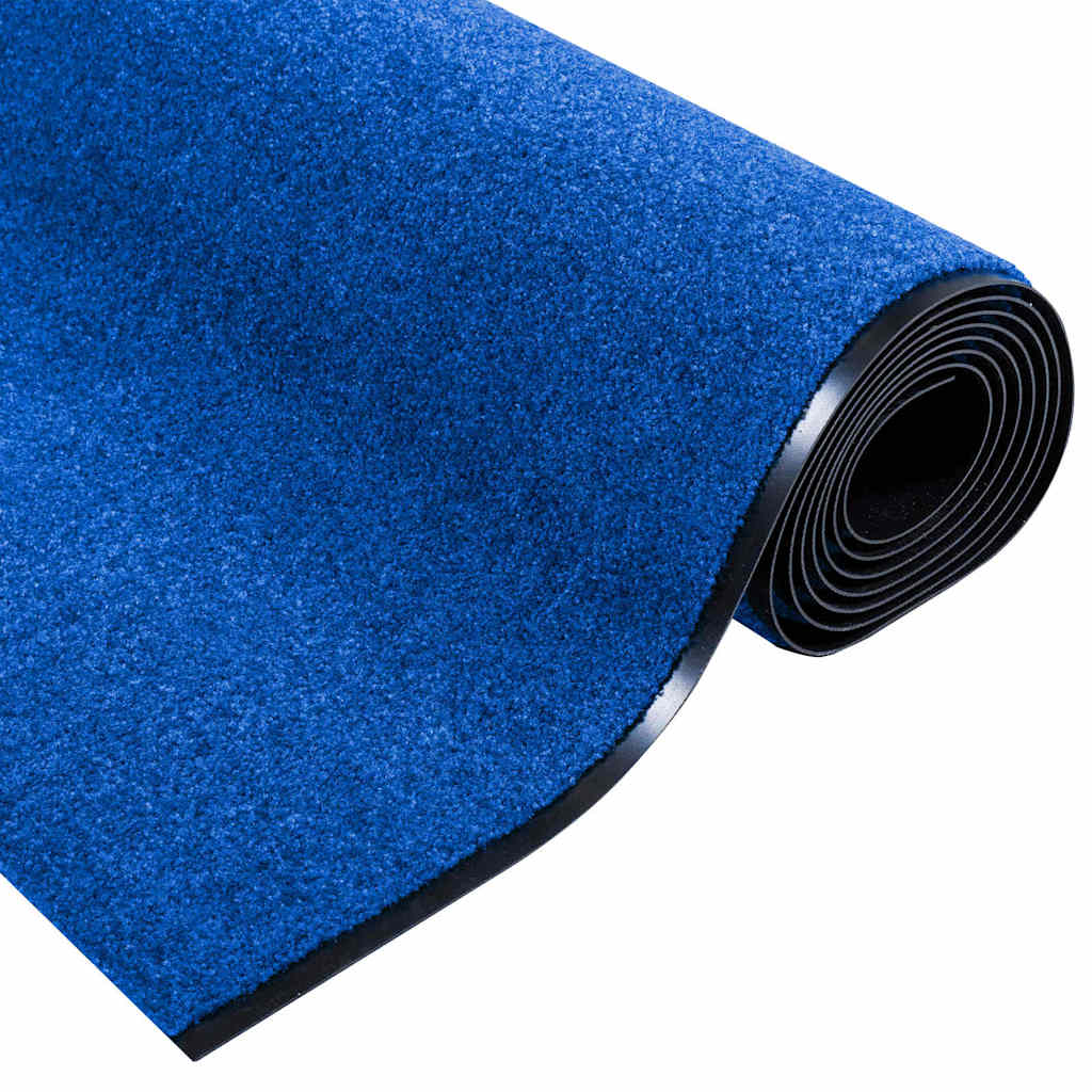 vidaXL Doormat Blue and Black 120 x 400 cm 100% Polyamide