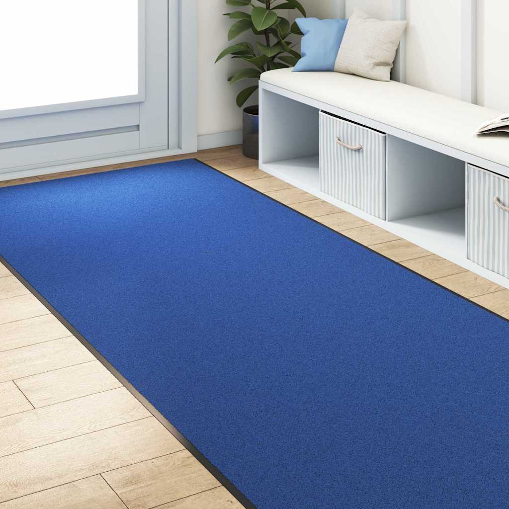 vidaXL Doormat Blue and Black 120 x 400 cm 100% Polyamide