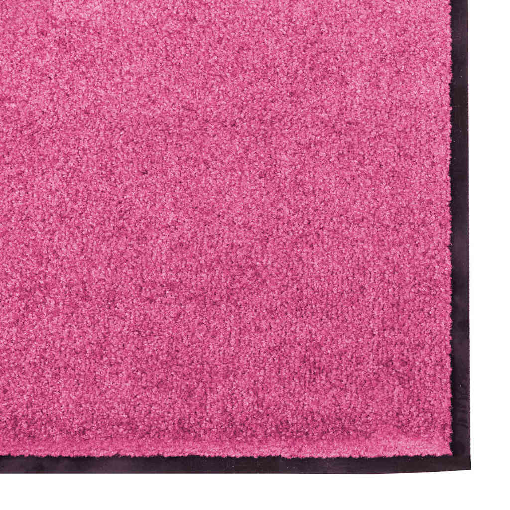 vidaXL Doormat Pink and Black 120 x 250 cm 100% Polyamide