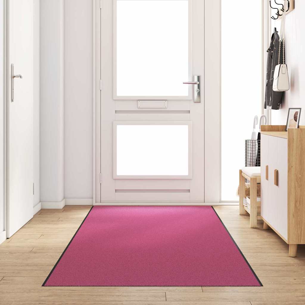 vidaXL Doormat Pink and Black 120 x 350 cm 100% Polyamide