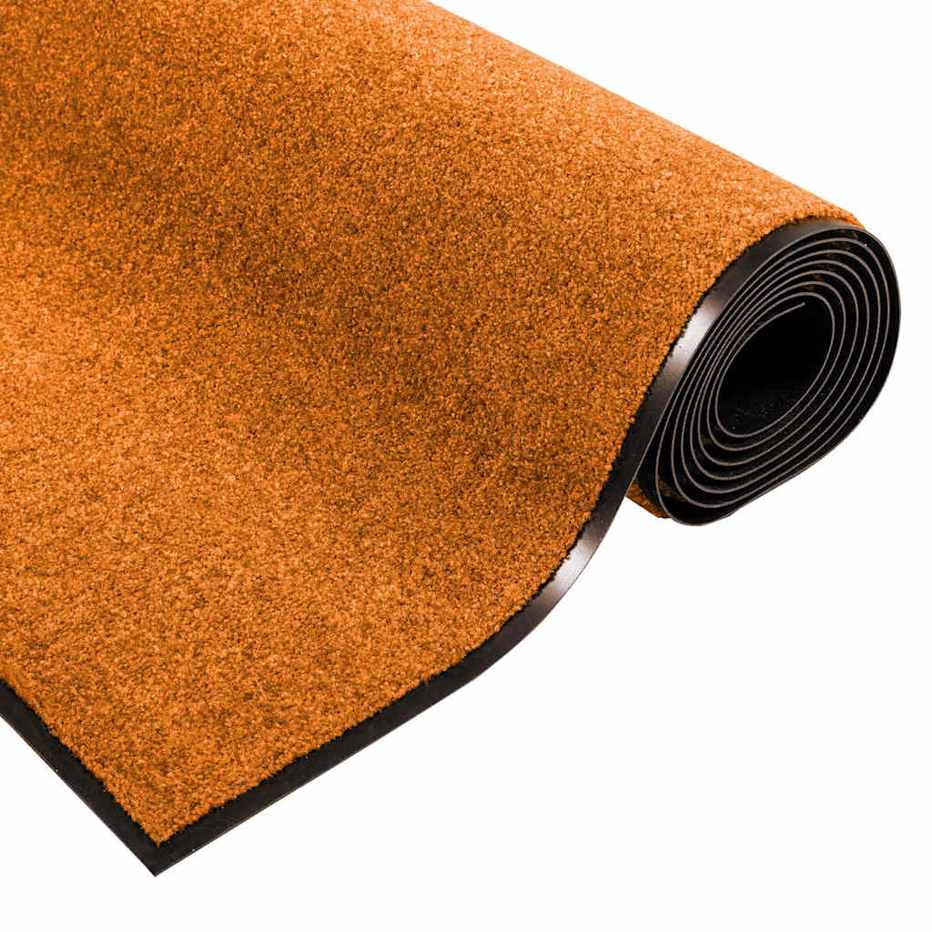 vidaXL Doormat Orange and Black 120 x 300 cm 100% Polyamide