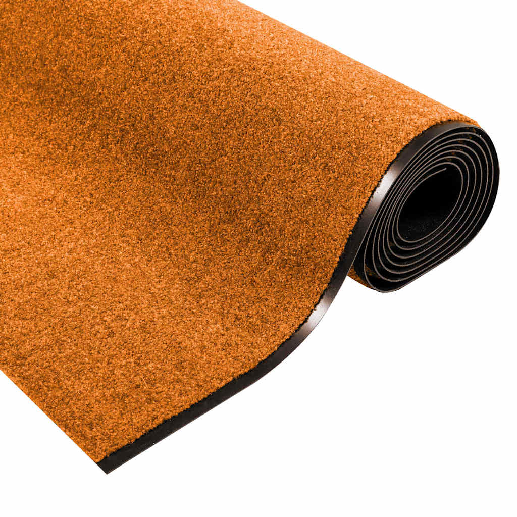 vidaXL Doormat Other Orange and Black 120 x 400 cm Polyamide and PVC