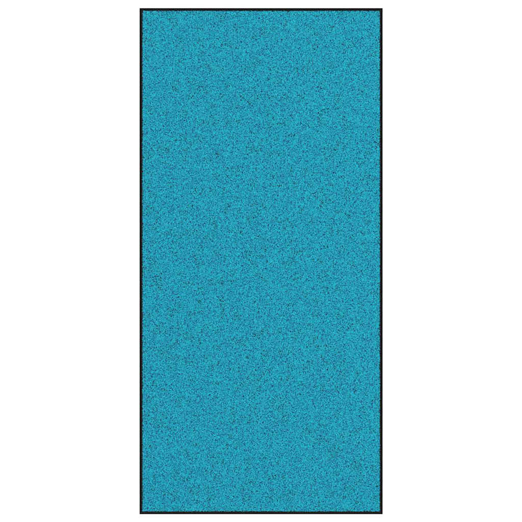 vidaXL Doormat Other Cyan and Black 120 x 250 cm Polyamide and PVC