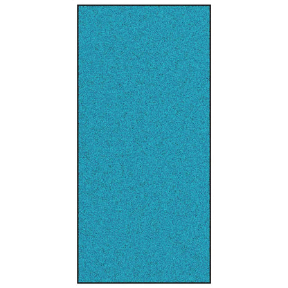 vidaXL Doormat Other Cyan and Black 120 x 250 cm Polyamide and PVC