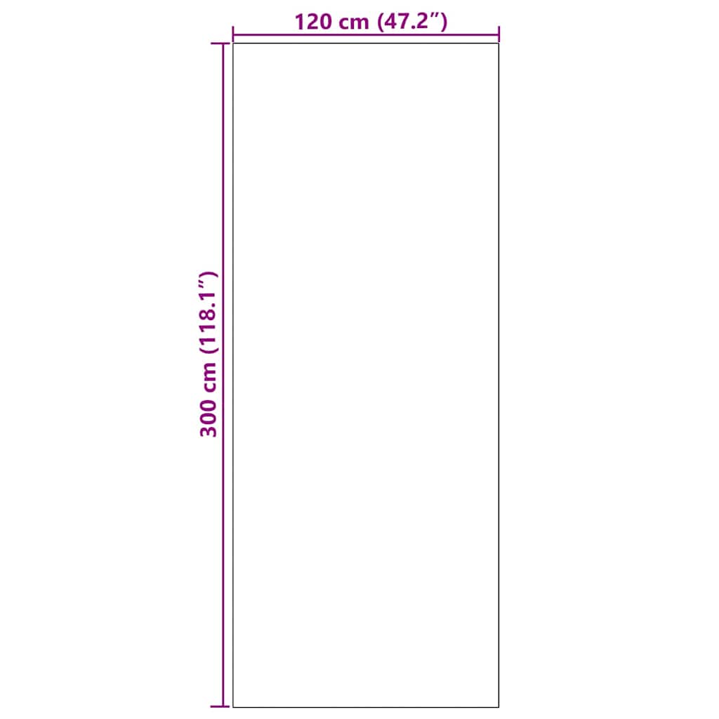 vidaXL Doormat Other Cream and Black 120 x 300 cm Polyamide and PVC