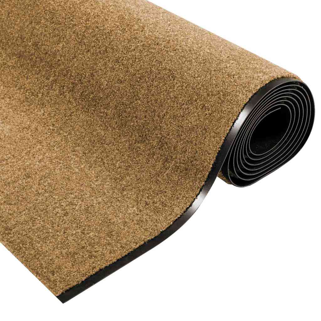 vidaXL Doormat Other Cream and Black 120 x 350 cm Polyamide and PVC