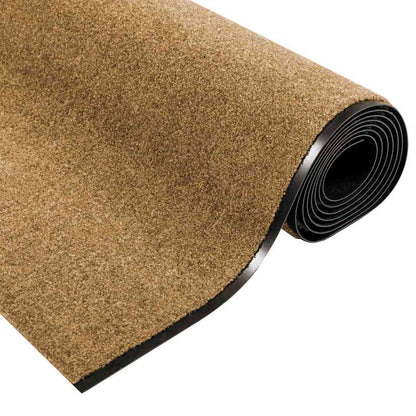 vidaXL Doormat Other Cream and Black 120 x 350 cm Polyamide and PVC