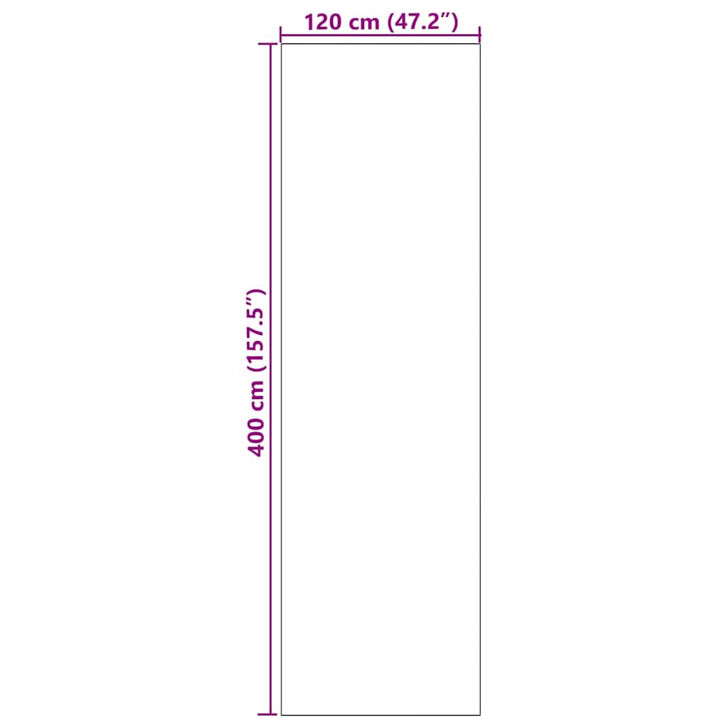 vidaXL Doormat Other Cream and Black 120 x 400 cm Polyamide and PVC