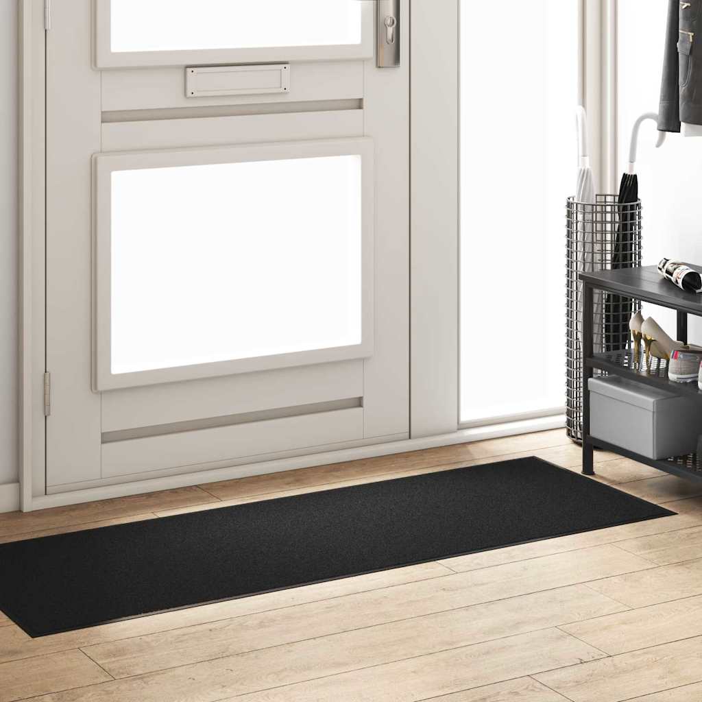 vidaXL Doormat Black 60 x 180 cm 100% Polyamide