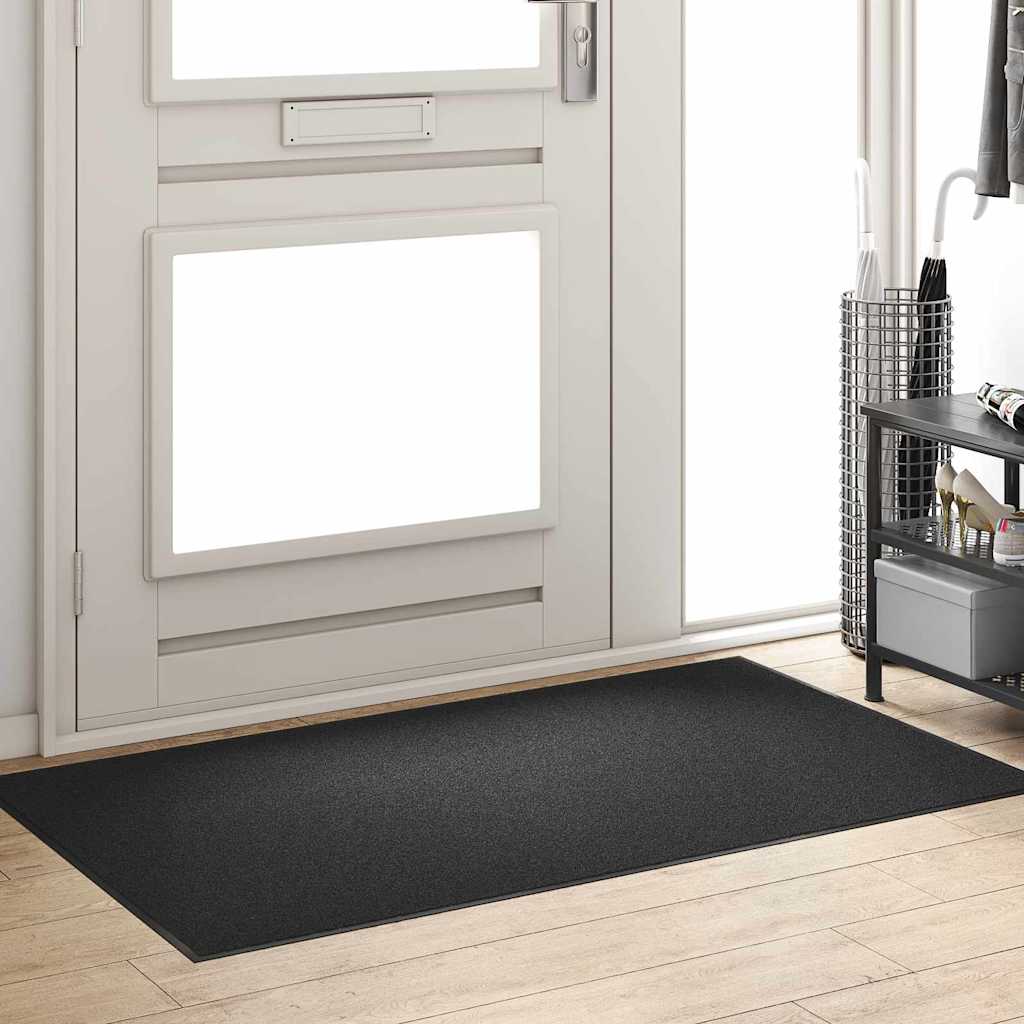 vidaXL Doormat Black 90 x 150 cm 100% Polyamide