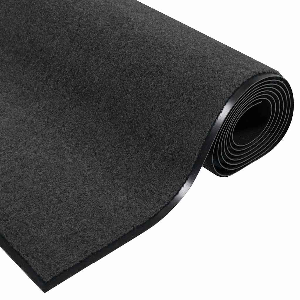 vidaXL Doormat Anthracite and Black 60 x 180 cm 100% Polyamide