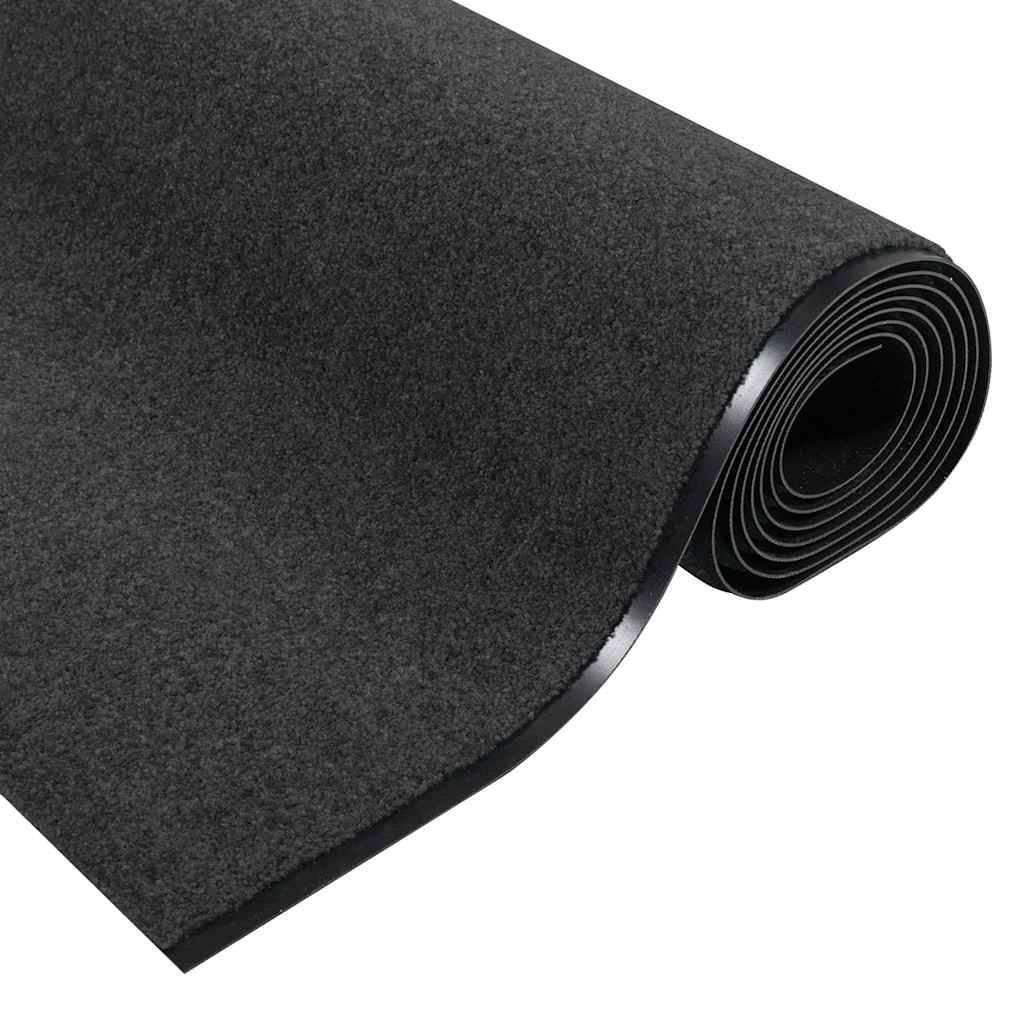 vidaXL Doormat Anthracite and Black 120 x 400 cm 100% Polyamide