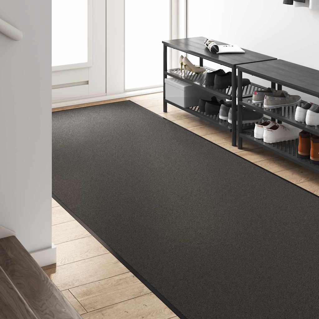 vidaXL Doormat Anthracite and Black 120 x 400 cm 100% Polyamide