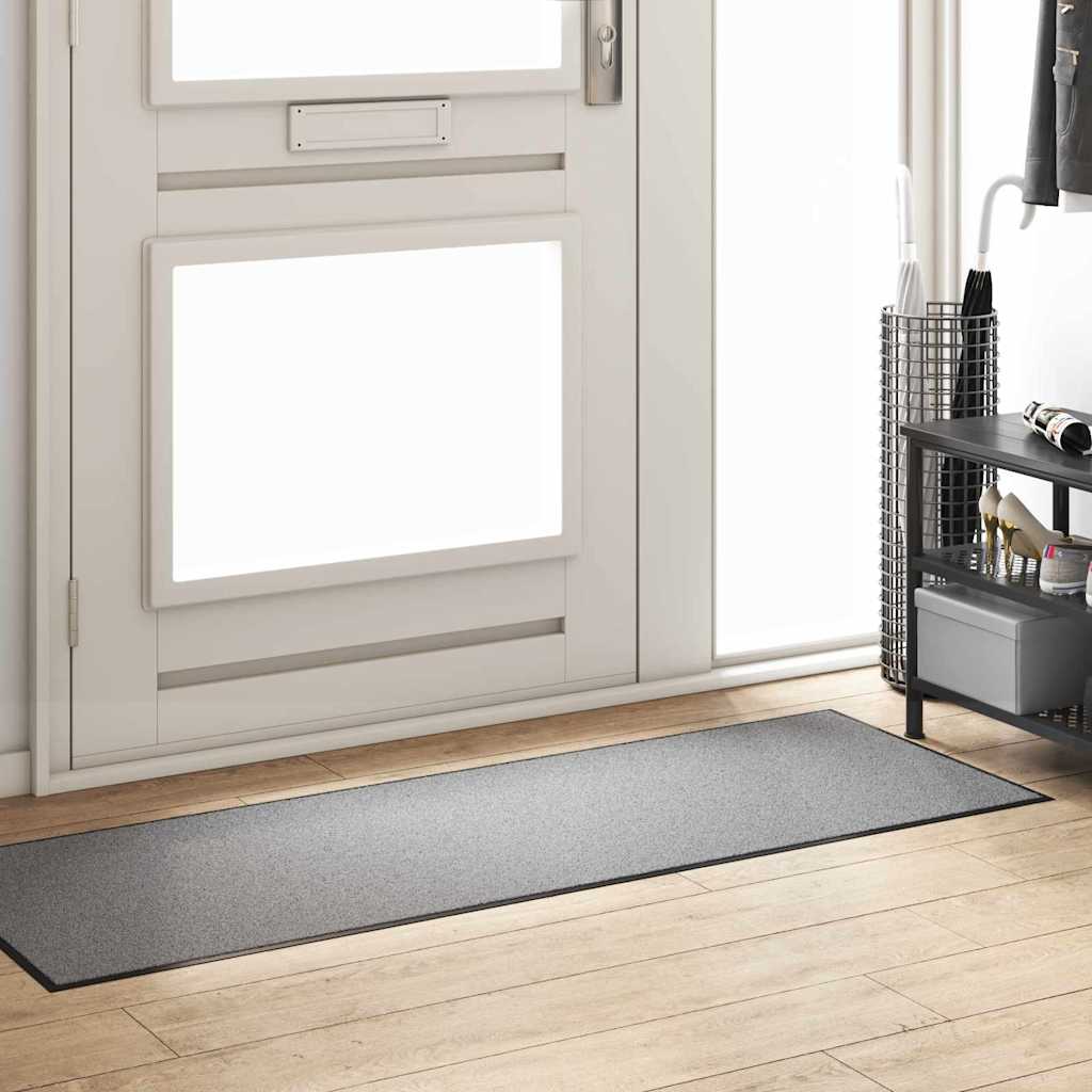 vidaXL Doormat Grey and Black 60 x 180 cm 100% Polyamide