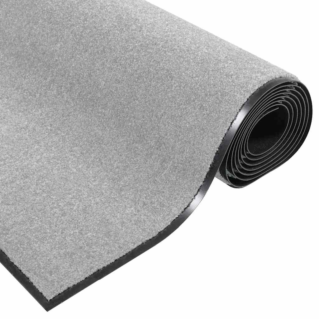 vidaXL Doormat Grey and Black 90 x 150 cm 100% Polyamide