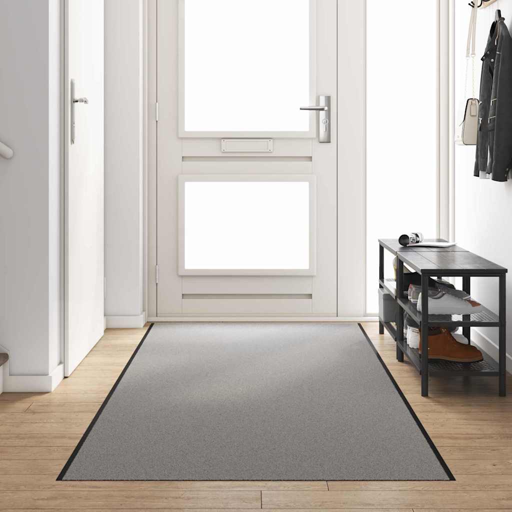 vidaXL Doormat Grey and Black 120 x 400 cm 100% Polyamide