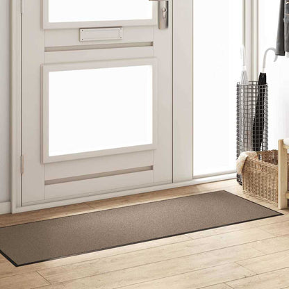 vidaXL Doormat Beige and Black 60 x 180 cm 100% Polyamide