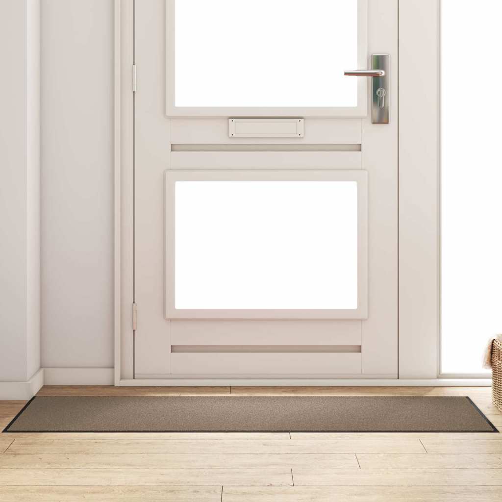vidaXL Doormat Beige and Black 60 x 180 cm 100% Polyamide